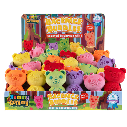 BACKPACK BUDDIES™ –  YUMMY GUMMY SCENTED PLUSH CLIPS