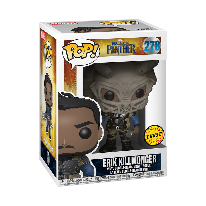 Funko Pop! Vinyl: Marvel - Erik Killmonger (Masked) (Chase) #278 - w/ Protector