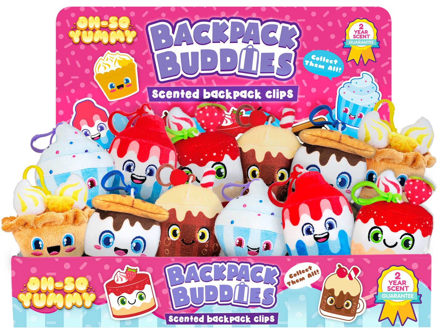 BACKPACK BUDDIES™ – OH SO YUMMY SCENTED PLUSH CLIPS