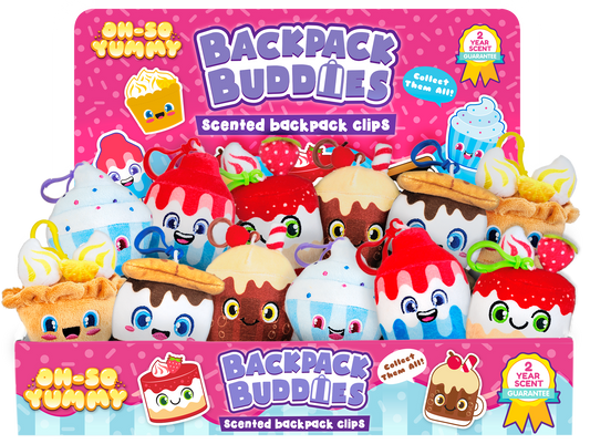 BACKPACK BUDDIES™ – OH SO YUMMY SCENTED PLUSH CLIPS