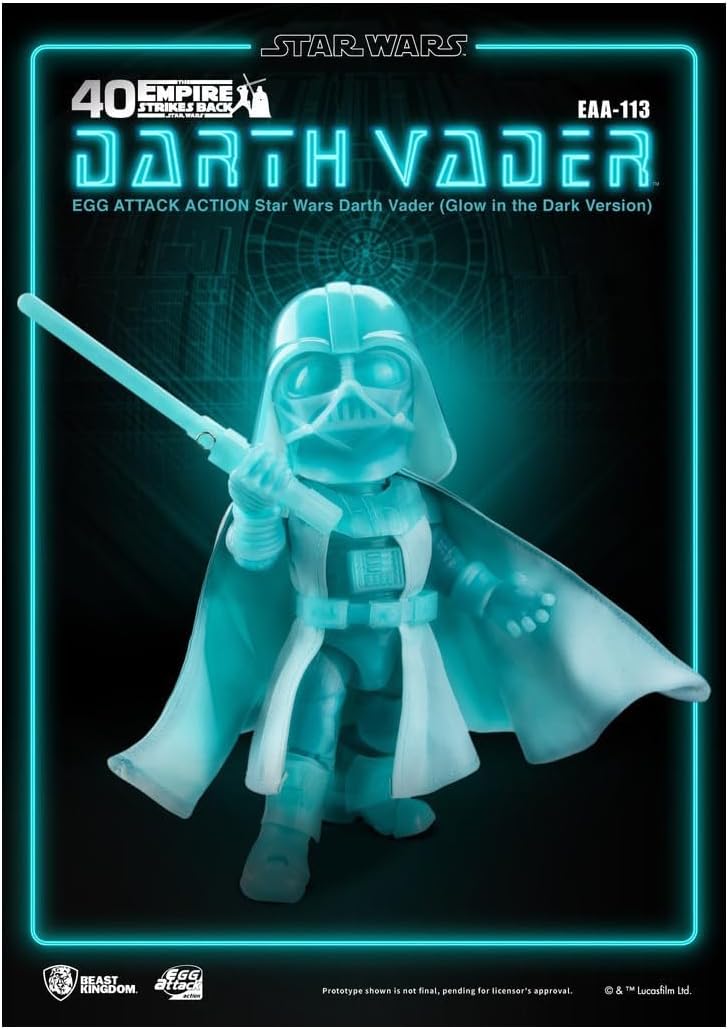 Beast Kingdom Star Wars: Darth Vader EAA-113 (Glow in The Dark Version) Egg Attack Action Figure