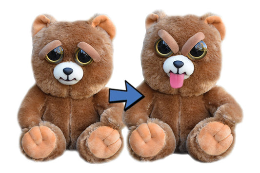 Feisty Pets: SIR-GROWLS-A-LOT Bear Plush Sticking Out Tongue