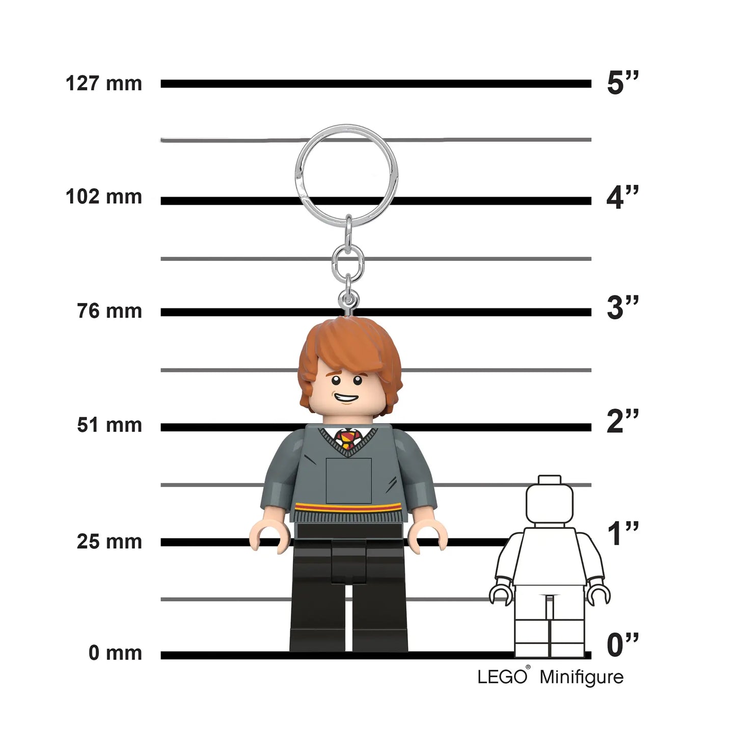 Lego Minifigures Harry Potter Keychain Light Ron Weasley