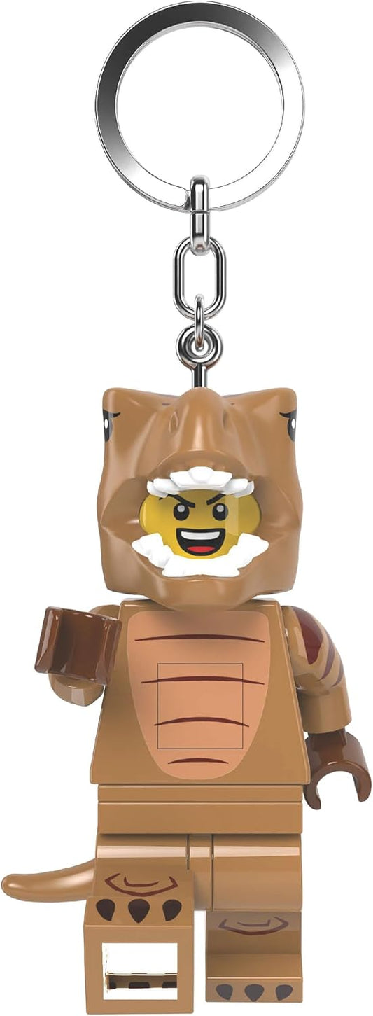 Lego Minifigures Large 3 Inch Tall Figure Keychain Light - T-Rex Costume
