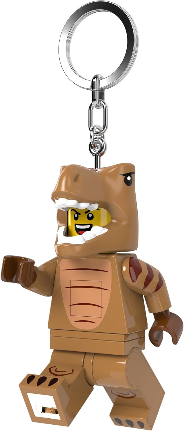 Lego Minifigures Large 3 Inch Tall Figure Keychain Light - T-Rex Costume