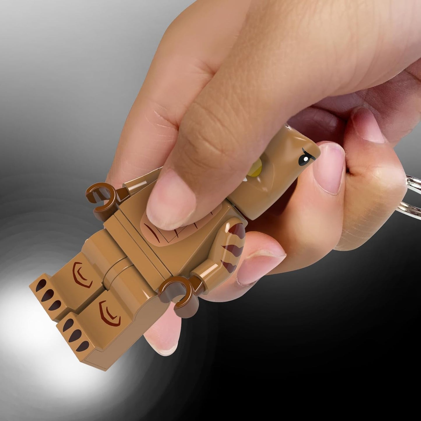 Lego Minifigures Large 3 Inch Tall Figure Keychain Light - T-Rex Costume