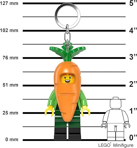 LEGO Minifigures - Large 3 Inch Tall Keychain Light - Carrot Mascot