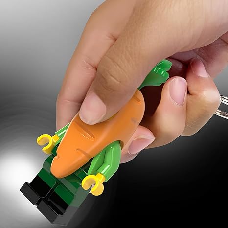 LEGO Minifigures - Large 3 Inch Tall Keychain Light - Carrot Mascot