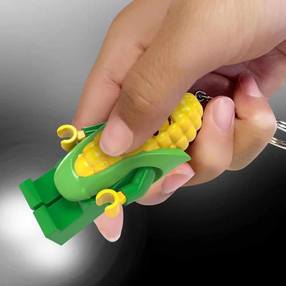 LEGO Minifigures - Large 3 Inch Tall Keychain Light - Corn Cob Mascot