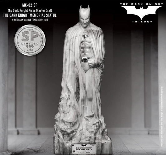 The Dark Knight Rises White Faux Marble Texture Memorial Statue