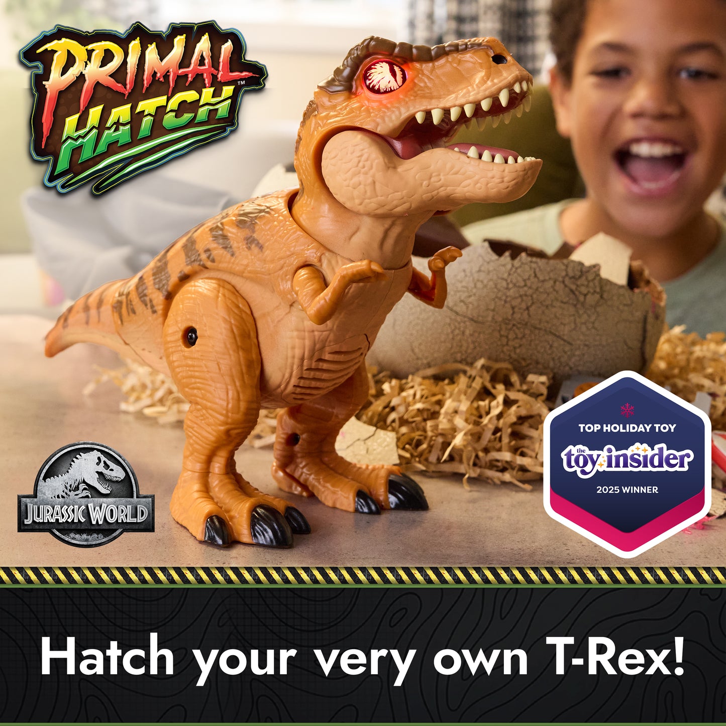 Jurassic World Primal Hatch Interactive Toy Dinosaur & Egg