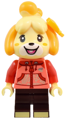 Lego Minifigure Isabelle - Coral Hoodie (ani014)(Brand New)
