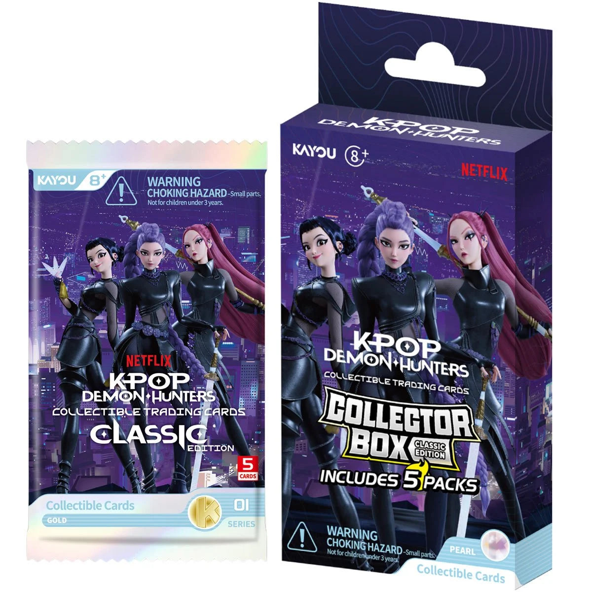 **Pre-Order** - KPop Demon Hunters World Tour Classic Edition Trading Card Collector Box [5 Packs]
