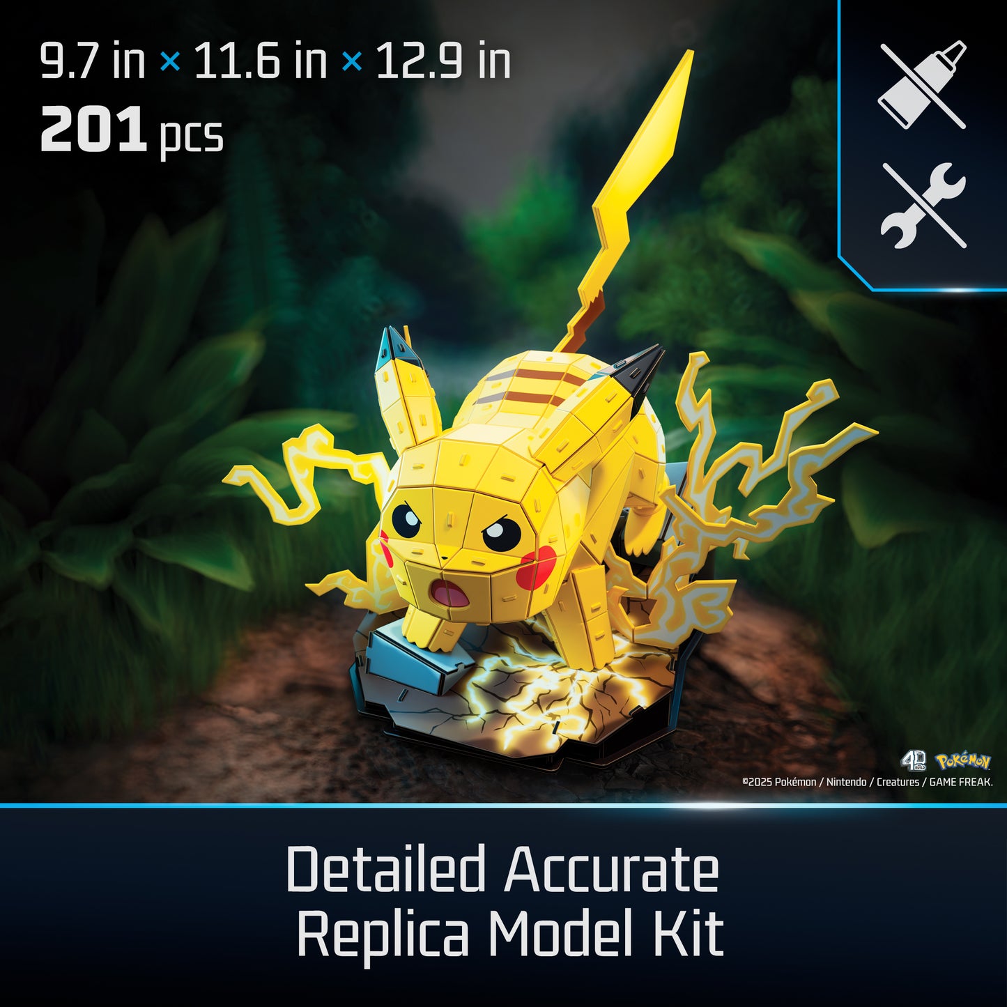 4D Build, Pokemon Pikachu 3D Model Kit