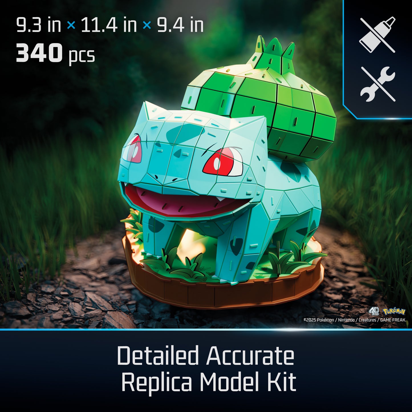 4D Build, Pokemon Bulbasaur 3D Model Kit