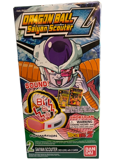 Bandai Dragon Ball Z Saiyan Scouter Red Lens with Sound & 2 Cards
