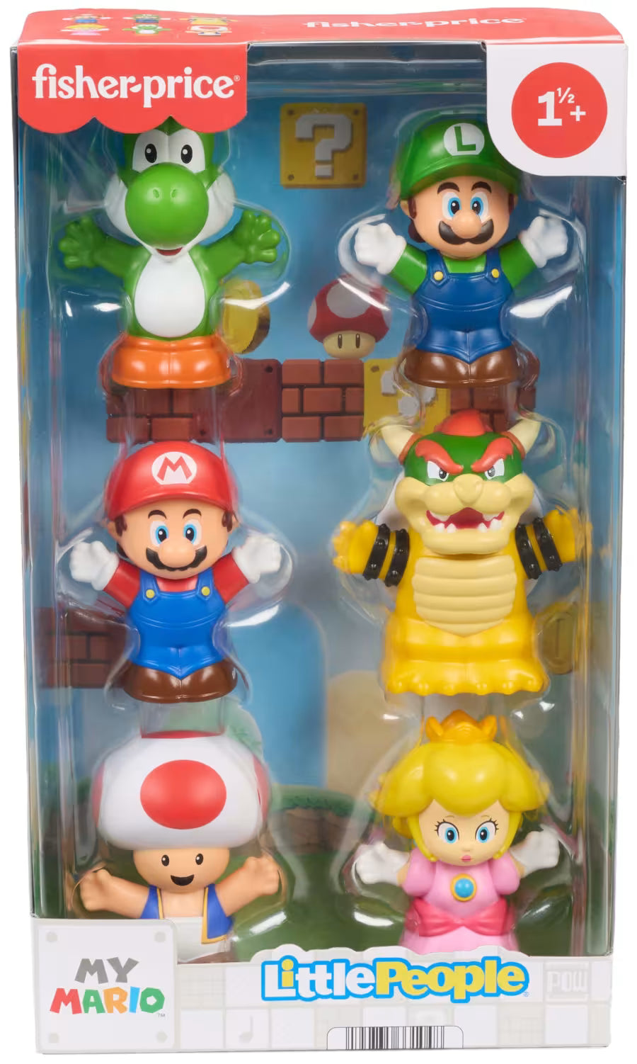 Super Mario Bros. Little People My Mario Mini-Figure 6-Pack