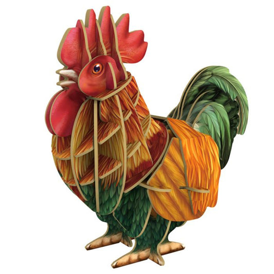 Voices of Nature Rooster 3D Kraft Paper Puzzle