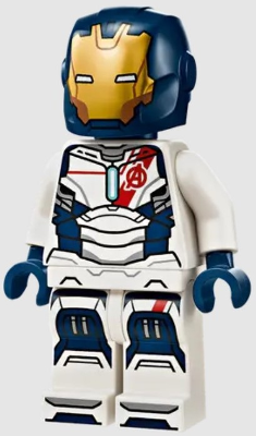 Lego Minifigure Iron Legion - Dark Blue Head, One Piece Helmet (sh0983) (Brand New)