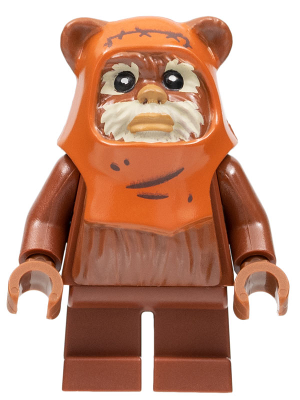 Lego Minifigure Wicket (Ewok), Hood with Wrinkles (sw1218)(Brand New)