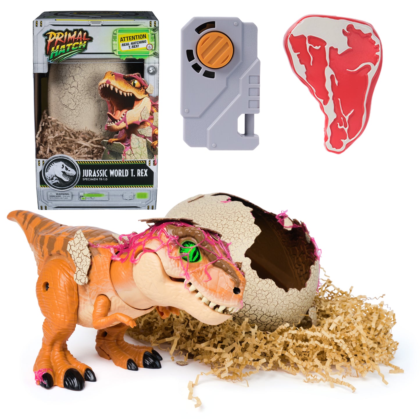Jurassic World Primal Hatch Interactive Toy Dinosaur & Egg