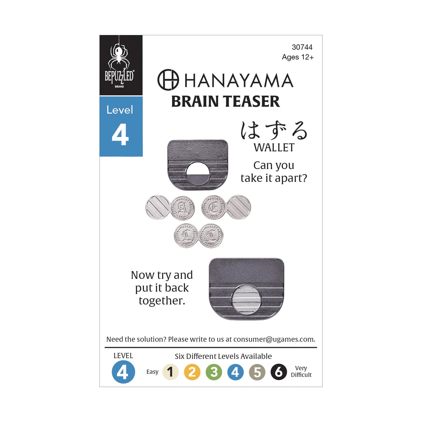Hanayama Level 4 Cast Puzzle - Wallet