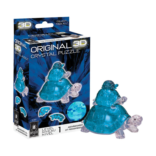 3D Crystal Puzzle - Turtles (Blue)