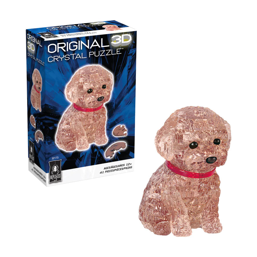 3D Crystal Puzzle - Poodle (Red)