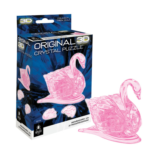 3D Crystal Puzzle Swan - Pink